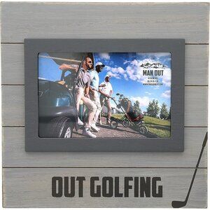 NEW Pavilion - Out Golfing Wood Tabletop Picture Frame, Holds 4 x 6-inch Photo